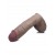 8" Dual Density Squirting Dildo Brown