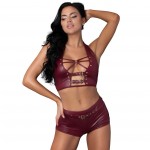 Lust Fetish Thalia Burgundy Set
