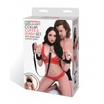 Black Collar Cuffs And Leash Set