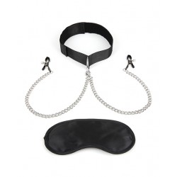Black Collar And Nipple Clips