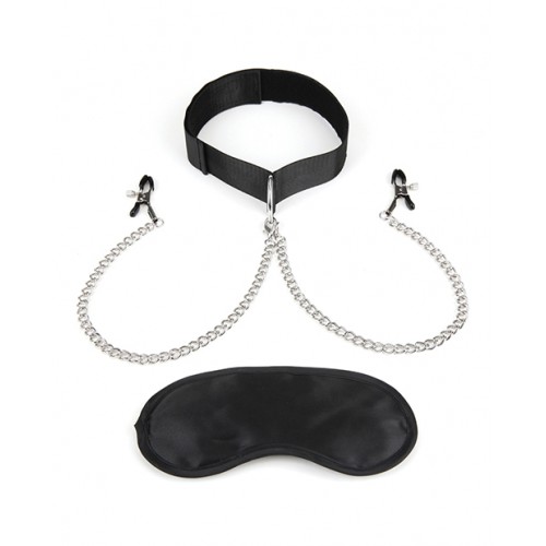 Black Collar And Nipple Clips