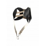 Dungeon Croptop Harness with Metal Cock Ring Golden