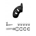 ManCage Model 20 Black 3.5” Silicone Chastity Cock Cage