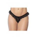 Mapale 119 Lace Peek-A-Boo Panty Color Black