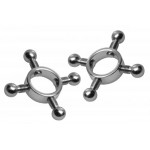 Stainless Steel Rings of Fire Nipple Press Set