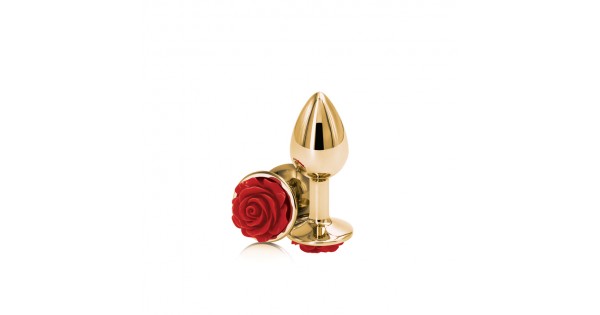 Rear Assets Red Rose Gold Metal Butt Plug