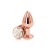 Metal Rose Gold Butt Plug White