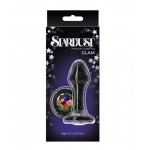Stardust Glam Clear Glass Anal Plug with Swarovski Crystals & Jewel