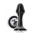 Stardust Glam Clear Glass Anal Plug with Swarovski Crystals & Jewel