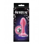 Stardust Glam Clear Glass Anal Plug with Swarovski Crystals & Jewel