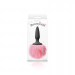 Bunny Tail Silicone Mini Anal Plug Pink Tail