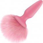 Bunny Tail Silicone Anal Plug Pink