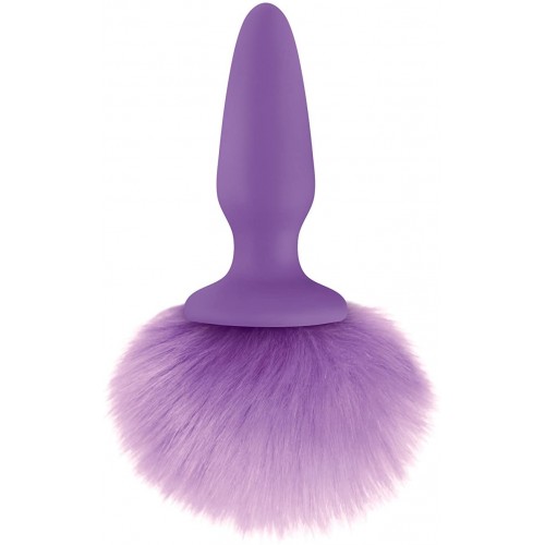 Bunny Tail Silicone Anal Plug Purple