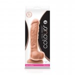 Colours Dual Density 8" Realistic Silicone Dildo Cream