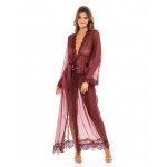 Provence Long Red Sheer Robe