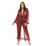 Provence Long Red Sheer Robe