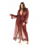 Provence Long Red Sheer Robe