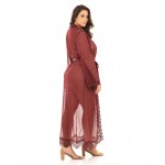 Provence Long Red Sheer Robe