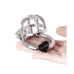 Tiny Lockable Steel Chastity Cage