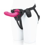 Pegasus 6" Curved Ripple Peg Strap On Harness Set 