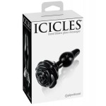 Icicles No. 77 Black Rose Glass Butt Plug