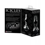 Icicles No. 77 Black Rose Glass Butt Plug
