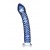 Icicles No. 29 Blue Glass Wave Curved Dildo
