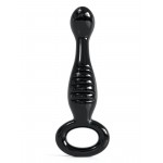 Icicles No. 68 Black Glass Anal Probe Plug