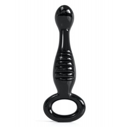 Icicles No. 68 Black Glass Anal Probe Plug