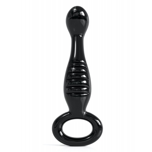 Icicles No. 68 Black Glass Anal Probe Plug