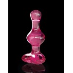 Icicles No. 75 Pink Heart Beaded Glass Butt Plug