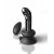 Icicles No 84 Black Glass Remote Control Vibrating Prostate Plug