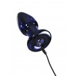 Icicles No 85 Blue Glass Remote Control Vibrating Butt Plug