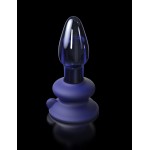 Icicles No 85 Blue Glass Remote Control Vibrating Butt Plug