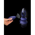 Icicles No 85 Blue Glass Remote Control Vibrating Butt Plug