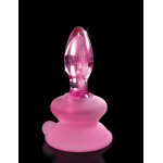 Icicles No. 90 Pink Glass Suction Cup Anal Plug