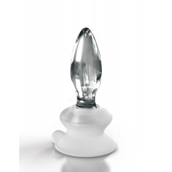 Icicles No. 91 Clear Glass Suction Cup Anal Plug