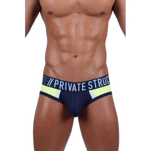 Private Structure BAUT4388 Athlete Mini Briefs Color Navy Ranger