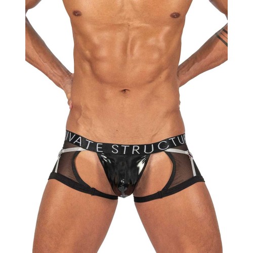 Private Structure LCUT4417 Alpha Low Waist Harness Trunks Color Black