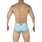Private Structure PBUT4378 Bamboo Mid Waist Mini Briefs Color Bright Cyan
