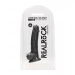 RealRock Ultra Silicone Dildo With Balls Black