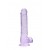 Purple Crystal Clear Dildo With Balls & Suction Base