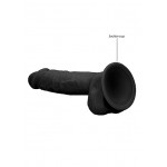 RealRock Ultra Silicone Dildo With Balls Black