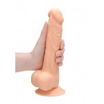 RealRock Ultra Silicone Dildo With Balls Flesh