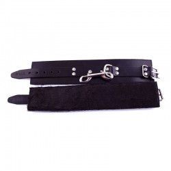 Black Fur Ankle Cuffs