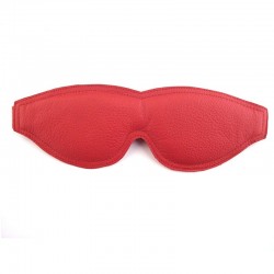 Red Leather Padded Blindfold