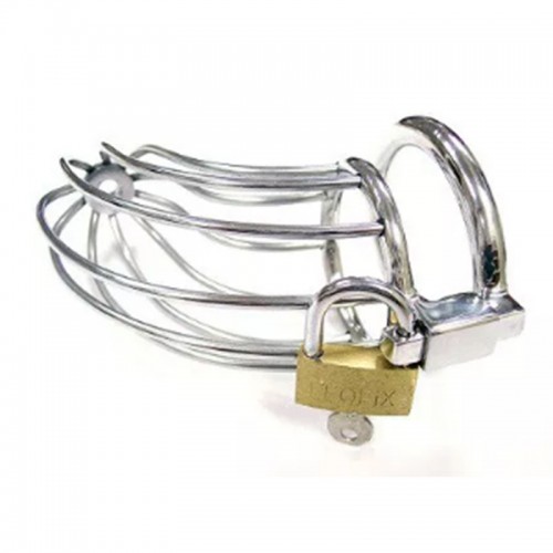 Rouge Stainless Cock Cage With Padlock