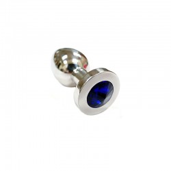 Rouge Stainless Steel Pretty Butt Plug with Blue Crystal