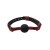Burgundy Anaconda Leather Rubber Ball Gag