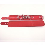 Rouge Leather Ankle Cuffs